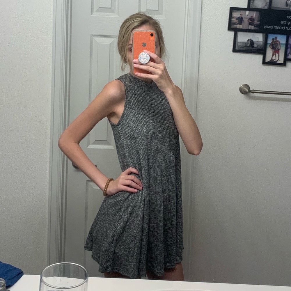 Hollister haltered grey dress